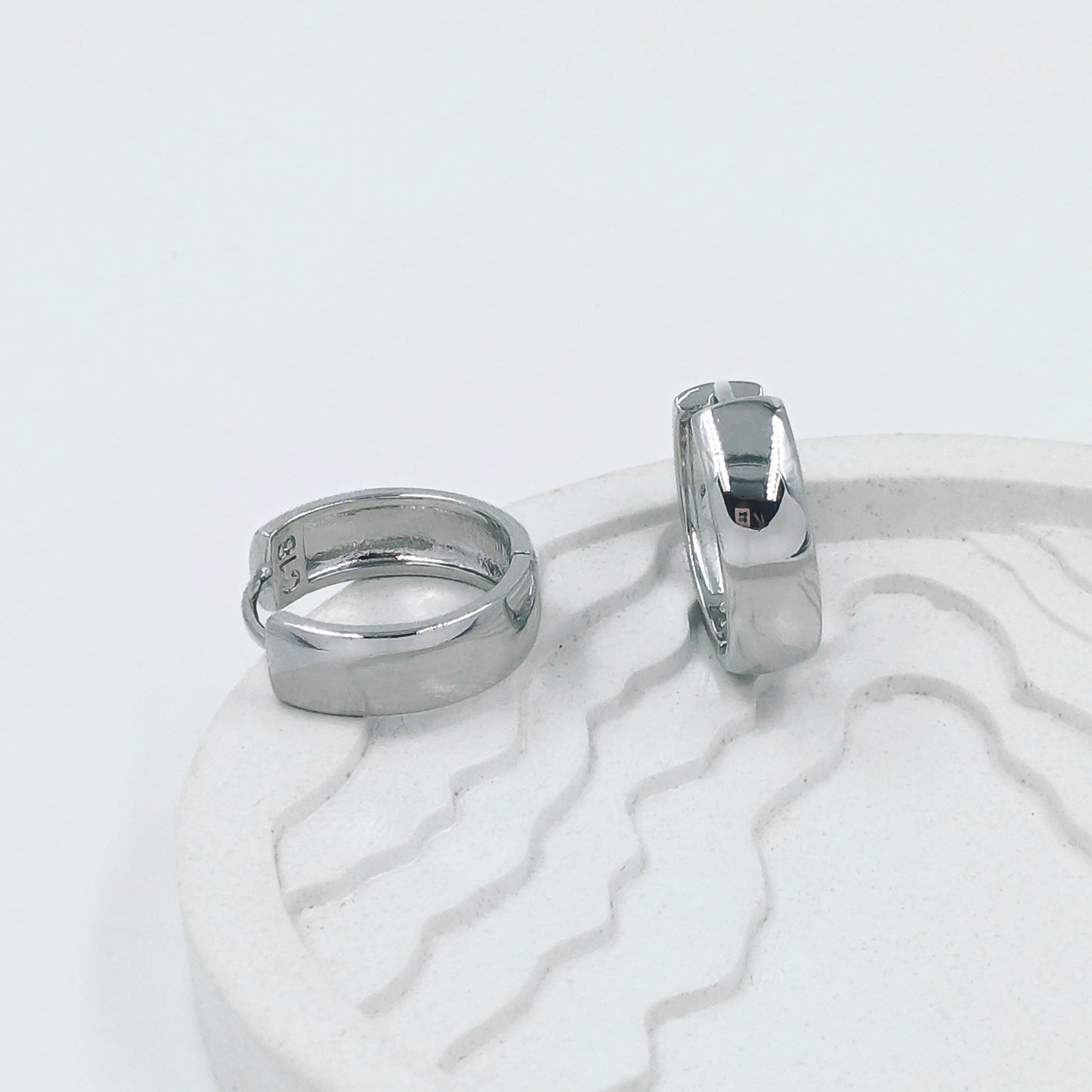 Thick Silver Earring