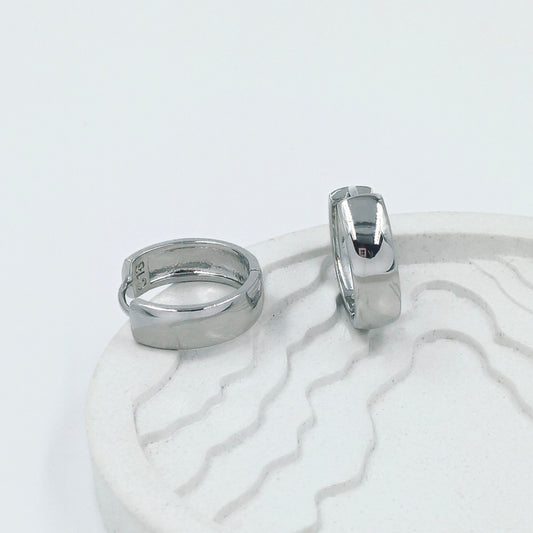 Thick Silver Earring